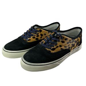 RE/DONE 70s Leopard Calf Hair Low Top Skate Sneakers Women’s Size 8